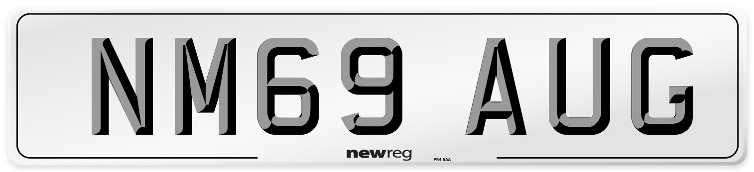 NM69 AUG Number Plate from New Reg
